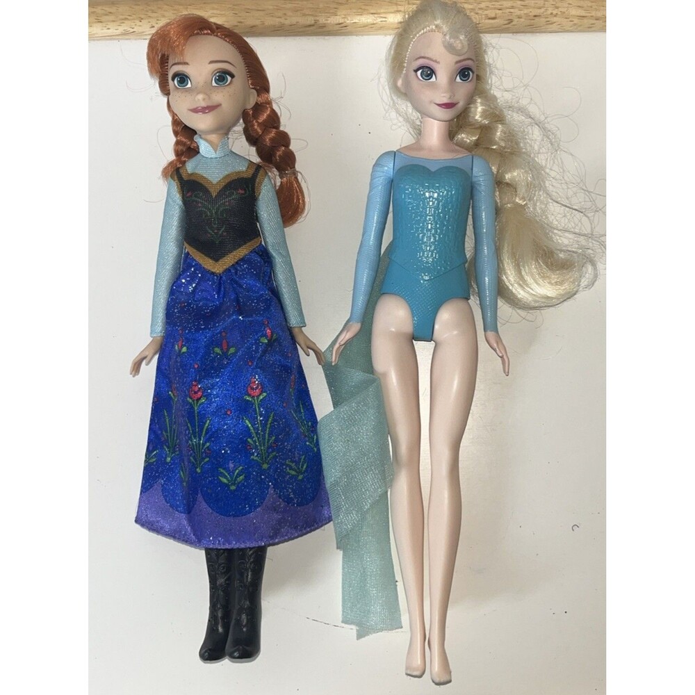 Disney Frozen Elsa Doll and Anna Doll Set Play Dolls Missing Skirt
